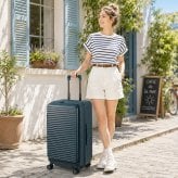 EDGELINK クルーズボックス スーツケース 74-85L キャリーケース 大容量 拡張 出張 旅行 使いやすい レディース メンズ ギフト プレゼント ブラック 05806