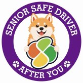 カーサイン 高齢者マーク SENIOR SAFE DRIVER 秋田犬 ステッカー シール 直径13cm 肉球 日本製 車