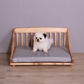ペットベッド giocoso パイン材 天然木 S・M ライトブラウン・ホワイト W52.5xD42.8xH34cm 犬 猫 ペット家具 ペット用品 ライトブラウン ホワイト おしゃれ