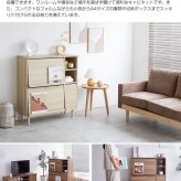 収納家具 ラック キャビネット 本棚 扉付 棚 サイドキャビネット 木製 壁面収納 扉付き 扉 プッシュ扉 横置き 2段 収納 書棚 ボックス 本収納 幅110cm 日本製 サイドボード 扉収納 A4 ファイルボックス 絵本棚 子供部屋白