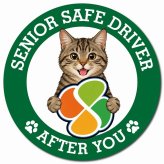 カーサイン 高齢者マーク SENIOR SAFE DRIVER キジトラ マグネット 強力 直径13cm 肉球 日本製 車 ステッカー