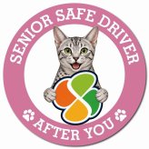 カーサイン 高齢者マーク SENIOR SAFE DRIVER エジプシャンマウ マグネット 強力 直径13cm 肉球 日本製 車 ステッカー