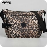 キプリング ショルダーバッグ レディース ブランド Kipling ガブ ロゴ ワンポイント 総柄 ヒョウ・レオパード フリンジ KI6525-6JP Wild Leopard
