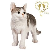 大きなサイズで【歩くサバトラ白猫(大）】CAT　本物そっくり  WooBia