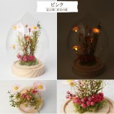 名入れ LEDフラワー マーガレット ガラスドーム タマゴ型 フラワーギフト 花ギフト 間接照明 インテリア プレゼント 誕生日 記念日 母の日 お祝い 女性