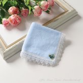 日本製 レースハンカチ タオル ハンカチ 薔薇 バラ レディース 上品 5色 綿100％ 上品 5色 ブラック ギフト 吸水性 プチギフト【LALUICE】