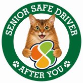 カーサイン 高齢者マーク SENIOR SAFE DRIVER ソマリ ステッカー シール 直径13cm 肉球 日本製 車