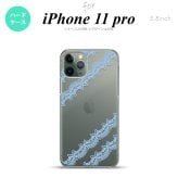 iPhone11Pro iPhone11 Pro スマホケース ハードケース レース 帯 A 水色 メンズ レディース nk-i11p-1097