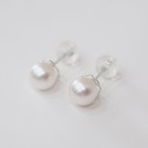 ［pearl621］6mm - 6.5mm ホワイトピンク 薔薇 ピアス あこや真珠
