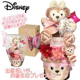おむつケーキ 出産祝い ディズニー シェリーメイ ハンドパペット 2段 女の子 人気 赤ちゃん 熨斗 メッセージカード ギフトセット 誕生日プレゼント ハーフバースデー ベビーシャワー オムツケーキ パンパース ギフト包装 送料無料 duf2101