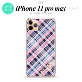 iPhone11ProMax iPhone11pro max スマホケース ハードケース チェック A ピンク 青 +アルファベット メンズ レディース nk-i11pm-439i