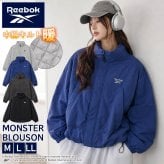 Reebok リーボック モンスターブルゾン レディース rl-6502 中綿ジャケット スタンドネック ミリタリー アウター ナイロン タスラン ダイヤキルト 防寒 刺繍 オーバーサイズ スポーツ カジュアル アウトドア M L LL 2026FW Karlas