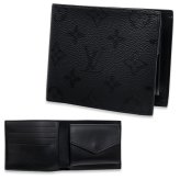 ルイヴィトン 財布 メンズ 二つ折り財布 LOUIS VUITTON ポルトフォイユ マルコ モノグラム ミッドナイト ブラック 黒 小銭入れ付き コンパクトウォレット M2A672 ブランド財布 ギフト プレゼント 新品