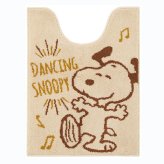 スヌーピー ロングトイレマット ハッピーダンス ベージュ トイレ用品 SNOOPY 送料込み
