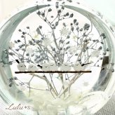 【冬の森】シマエナガ ハーバリウム 150ml | 6羽 仲良し 家族 | プリザーブドフラワー インテリア 雑貨 | 誕生日 プレゼント 女性 鳥好き | Lulu's ルルズ
