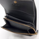 ベリーズヨーク　BELLIES YORK　コンパクト財布　二つ折り財布　BYTM1916BK　ブラック　黒色　ベジタブルタンニン　イタリアンレザー　牛革　”エイジングを楽しむ革小物”