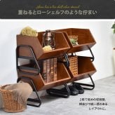 アンティーク スタッキングBOX ONLS0410 完成品 天然木 収納ボックス ヴィンテージ 幅43cm 奥行36cm 高さ37.5cm リビング収納 木製 収納 スタッキング 収納ラック パイン材 オープン収納 見せる収納 ア 新生活