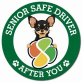 カーサイン 高齢者マーク SENIOR SAFE DRIVER チワピン マグネット 強力 直径13cm 肉球 日本製 車 ステッカー