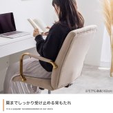オフィスチェア 韓国 オフィス ベロア ハイバック キャスター付 昇降 回転 ロッキング 椅子 パソコン PC ワーク 学習椅子 ー ベロア×ゴールドフレーム \5%OFFクーポン配布中 ポリエステル スチール ウレタン オフィス椅子 事務椅子 イス