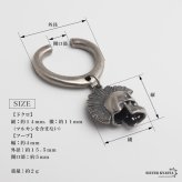 シルバー925 スカルイヤーカフ ドクロ アンティークイヤーカフ シルバー 個性的 揺れる モヒカン ユニーク 片耳1点 メンズ 男性 金属アレルギー対応フェイクピアス ノンホール イヤリング