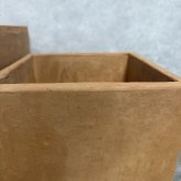 テラコッタ植木鉢 2個セット おしゃれ 四角 角型 スクエア キューブ 約8号 7号 屋外 陶器 素焼き テラコッタ色 KONTON コントン イーシリーズ ES-BX1X2SE 底穴あり 庭 ガーデニング ベランダ 玄関 観葉植物 多肉植物 花 寄せ植え プランター かわいい 北欧 和風 和モダン