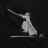 剣道 剣士 Tシャツ オリジナル デザイン 刺繍 イニシャル 名入れ ギフト 半袖 男女 兼用 誕生日 お祝い プレゼント 父の日 母の日 参加 記念 景品 名前 卒業 卒部 チーム グループ 送別会 【送料無料】