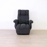 高座椅子 ミュート 回転式 リクライニング 完成品 ポケットコイル 標準・ワイド ブラック・アイボリー W68xD58-102xH93cm座面高35cm折畳み時:W68 座椅子 リクライニングチェア パーソナルチェア 肘付き ブラック アイボリー