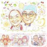 記念日の記念に、気持ちが伝わる似顔絵をお届けします。 プレゼント 似顔絵 両親 贈り物 手描き ギフト 名入れ 記念日 誕生日 結婚記念日 お祝い 彼女 恋人 両親 彼氏 下書き確認 修正無料 名入れ サプライズ 一生もの 実績多数 喜ばれる 一生もの 記念日 宝物 夫婦 感動 オリジナル 大量注文 クリスマス 感謝の品 初任給 百寿祝い 披露宴 大人数 ホワイトデー 節目 感激 色紙
