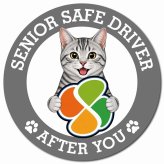 カーサイン 高齢者マーク SENIOR SAFE DRIVER サバトラ マグネット 強力 直径13cm 肉球 日本製 車 ステッカー