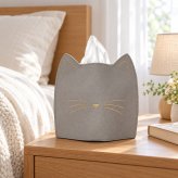 ティッシュケース 猫 ハーフサイズ ねこ ティッシュカバー おしゃれ かわいい ネコ 猫型 合皮 コンパクト 省スペース 卓上 ティッシュボックス 刺繍 ドレッサー 洗面台 リビング インテリア 韓国風 大人可愛い プレゼント ティッシュカバー 猫