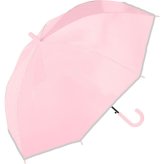 傘 子供用 長傘 55cm 晴雨兼用 UVカット 無地 パウダーピンク 通学 小学生 中学生 キッズ 女の子 男の子 紫外線対策 熱中症対策 雨傘 日傘 軽量 シンプル 953-001