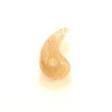 天然石 勾玉ゴールドルチル 約0.6g 輝きを凝縮した一粒 仕事運 成功 お守り GHM52 交換用ゴム＆巾着付 財運 石 京海堂
