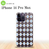 iPhone14 ProMax iPhone14 Pro Max スマホケース 背面ケース ハードケース アーガイル クリア 青 2022年 9月発売 nk-i14pm-1414