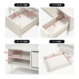 センターテーブル コスメテーブル ドレッサー ミラー付き 収納 ロータイプ 幅95cm ローテーブル 2WAY おしゃれ 姫系 かわいい コンパクト ミニドレッサー 一面鏡 鏡台 化粧台 フェミニン 女の子 机 ブラウン ホワイト 白 リビングテーブル