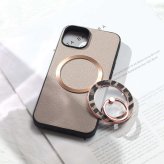 iphone13 ケース レザー リング付き iphone13mini iphone13Pro iphone13ProMAX 本革 magsafe マグセーフ対応 13 13mini 13pro 13promax アイフォン13 アイフォン13promax スマホリング リング スタンド ヒョウ柄 レオパード スリム メタリック レディース ベージュ 送料無料