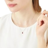 【無料ラッピング】  ヨンドシー 4℃ 1月誕生石 K10ピンクゴールド ネックレス ガーネット ホワイトトパーズ ブランド 正規品 新品 ギフト プレゼント 人気 おすすめ 誕生日 記念日 クリスマス 送料無料