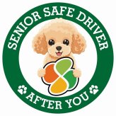 カーサイン 高齢者マーク SENIOR SAFE DRIVER トイプードル ステッカー シール 直径13cm 肉球 日本製 車