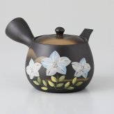 黒泥桔梗急須 陶器 常滑焼 やきものの里から、暮らしを贈ります。　ギフト 食器 セット テーブルウェア
