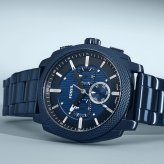 フォッシル FOSSIL 腕時計 メンズ MACHINE クロノグラフ ネイビー ステンレススチールウォッチ FS6167【2026 新作】