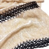 アナスイ ANNA SUI ストール レース ショール シルク 絹  62044 11 91 100 レディース ライトベージュ系+ブラック