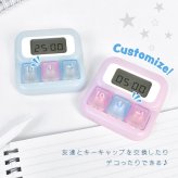 ソニック ぽこぽこ スタディタイマー 勉強 学習 タイマー 静音 LED付 キースイッチ搭載 カウントダウン カウントアップ 時間管理 集中 勉強 宿題 自習 小学生 中学生 高校生 受験生 集中力 時間配分 光る キーボード 打鍵音 sonic SP-4013 ライトブルー バイオレット ピンク