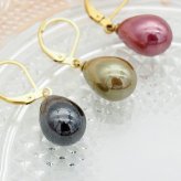 ピアス 金属アレルギー サージカルステンレス フープ 落ちない 引っかからない 外れにくい フック パール 真珠 しずく 雫 イミテーション 大粒 カラー