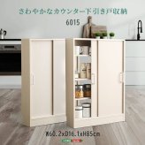 食器棚 キッチン収納 さわやかなカウンター下引き戸収納6015 FKSS-6015--WHW ホワイトウォッシュ 幅60cm・奥行15cm ホームテイスト カウンター下 引き戸 薄型 幅60cm 奥行15cm キッチン 収納 スリム 薄型収納 台所 新生活