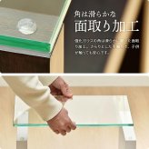 H型 ガラス ナイトテーブル W380×D260×H485mm 強化ガラスガラスサイドテーブル ソファサイドテーブル ベッドサイドテーブル ガラステーブル ガラス製 ベッドサイド 新生活