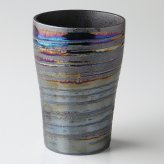 ラスターブラック光彩フリーカップ 陶器 美濃焼 やきものの里から、暮らしを贈ります。　ギフト 食器 セット テーブルウェア
