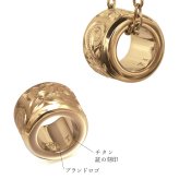 金属アレルギー対応 ネックレス ハワイアンジュエリー 純チタン ゴールドカラー ネックレス 誕生石 バレル Lサイズ チェーン 長さ選べる イオンプレーティング メンズ レディース プレゼント 【品番：CG-TIP403L-Y】