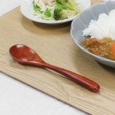 スプーン おしゃれ カトラリー 5本セット カトラリーセット 木 木製 カレースプーン 業務用 かわいい 大きめ 丼 18cm スープ お弁当用 漆 天然木製 食器 カレー カフェ風 シンプル 漆 ナチュラル カレー シチュー スープ