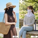着るセラピストフェイスマスク フェイスカバー 日焼け防止 日除け 近赤外線カット86％ 紫外線（UV）カット98％ UPF50+ 遮熱 吸水速乾 エイジングケア 耳かけ ゴルフ 釣り ユニセックス