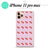 iPhone11ProMax iPhone11pro max スマホケース ハードケース さくらんぼ チェリー ピンク メンズ レディース nk-i11pm-178
