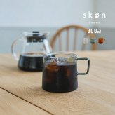 SKON スコン グラスマグ スクエア 300ml[マグカップ コップ おしゃれ 耐熱ガラス マグ ガラスマグカップ 耐熱 ガラス 持ち手付き カップ 耐熱マグカップ 耐熱グラス 耐熱コップ グラス タンブラー ガラスコップ ガラスカップ 食洗機対応]